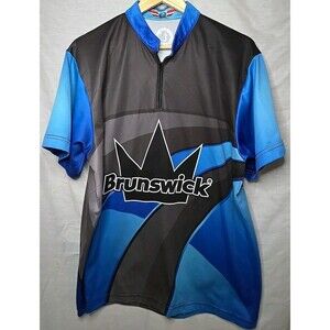 Brunswick Bowling Jersey Shirt, Men's Sz XL, Quarter Zip, Made In The USA